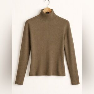 Ralph Lauren Vintage RALPH Olive Ribbed Turtleneck Medium circa 1996